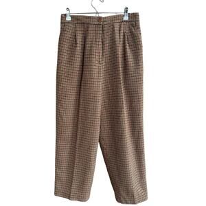 Vintage Women's Wool Houndstooth Pants – Size 6/8 (Cropped Length)